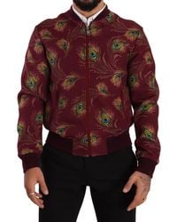 Dolce & Gabbana - Stunning Peacock Print Full Zip Jacket - Lyst
