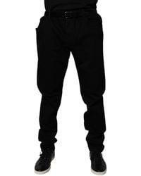 Dolce & Gabbana - Black Cotton Stretch Slim Fit Denim Jeans - Lyst