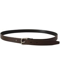 Dolce & Gabbana - Elegant Leather Belt With Metal Buckle - Lyst