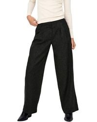 Jacqueline De Yong - Black Polyester Flared Pants - Lyst
