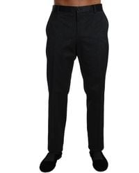 Dolce & Gabbana - Wool Stretch Dress Trousers Pants - Lyst