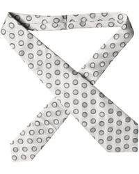 Dolce & Gabbana - White Gray Polka Dot Silk Adjustable Necktie Tie - Lyst
