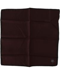 Dolce & Gabbana - Maroon Square Handkerchief 100% Silk Scarf - Lyst