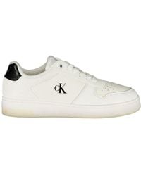 Calvin Klein - Bianco Polyurethane Sneaker - Lyst