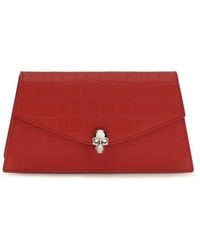 McQueen - Red Calf Leather Bos Taurus Clutch Bag - Lyst