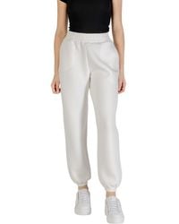 Guess - Cream Viscose Joggers (workout Pants) - Lyst