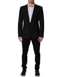 Dolce & Gabbana - Black Wool Single Breasted Blazer Jacket - Lyst