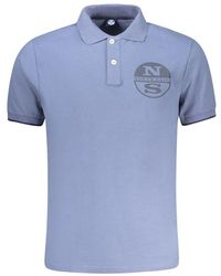 North Sails - Blue Cotton Men Polo Shirt - Lyst