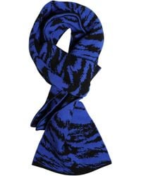 Dolce & Gabbana - Blue Black Logo Neck Warmer Wrap Shawl Scarf - Lyst