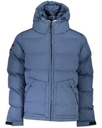 Napapijri - Blue Polyester Jacket - Lyst