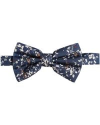 Dolce & Gabbana - Men Navy Blue Floral Adjustable Neck Papillon Bow Tie - Lyst