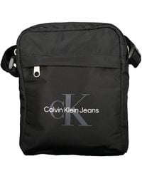 Calvin Klein - Black Polyester Men Shoulder Bag - Lyst