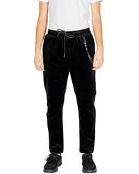 Gianni Lupo - Black Cotton Casual Pants - Lyst