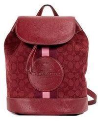 COACH - Dempsey Apple Signature Jacquard Canvas Logo Patch Backpack - Lyst