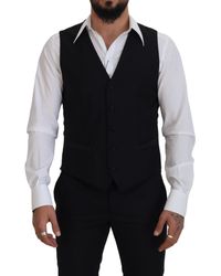 Dolce & Gabbana - Virgin Wool Waistcoat Formal Dress Vest - Lyst