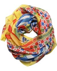 Dolce & Gabbana - Multicolor Silk Carretto Print Stole Scarf - Lyst