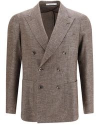 Tagliatore - Brown Wool Oves Aries Blazer - Lyst