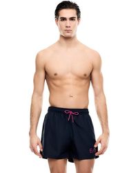 EA7 - Blue Polyester Swim Shorts - Lyst