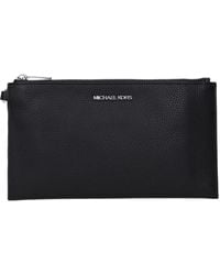 Michael Kors - Black Leather Clutch Bag - Lyst