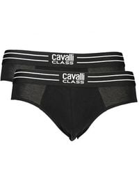 Roberto Cavalli - Nero Cotton Men's Underwear Slip - Lyst
