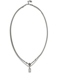 McQueen - Silver Brass Necklace - Lyst
