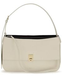 Ferragamo - Beige Calf Leather Bos Taurus Shoulder Bag - Lyst