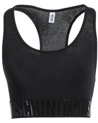 Moschino - Black Cotton Sport Bra - Lyst