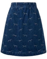 Trussardi - Blue Cotton Skirt - Lyst