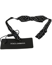 Dolce & Gabbana - Polka Dots Silk Adjustable Neck Papillon Bow Tie - Lyst