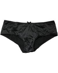 Dolce & Gabbana - Black Silk Stretch Mid Waist Brief Panty Underwear - Lyst