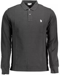 U.S. POLO ASSN. - Black Cotton Polo Shirt - Lyst