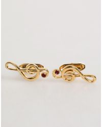 Dolce & Gabbana - Musical Note Metal Brass Pin Accessory Cufflinks - Lyst