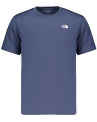 The North Face - Blue Cotton Men's T - Lyst