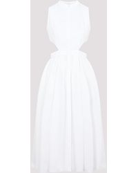 Alexander McQueen - White Cotton Day Dress - Lyst