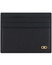 Ferragamo - Black Calf Leather Bos Taurus Wallet - Lyst