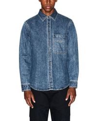 ARMANI EXCHANGE - Blue Denim Shirt - Lyst