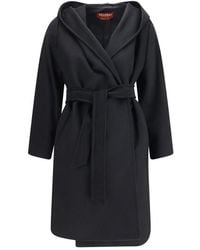 Max Mara - Black Wool Oves Aries Coat - Lyst