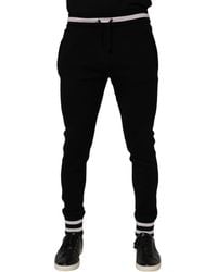 Dolce & Gabbana - Knit jogging Pants With Embroidery - Lyst