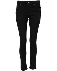Dolce & Gabbana - Black Cotton Skinny Mid Waisted Denim Jeans - Lyst