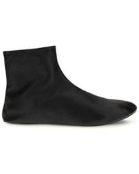 The Row - Black Lamb Ovis Aries Aries Ankle Boots - Lyst