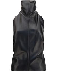 KHAITE - Rone Leather Top - Lyst
