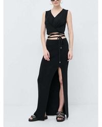 Patrizia Pepe - Black Cotton Casual Dress - Lyst