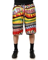 Dolce & Gabbana - Multicolor Sicilian Carretto Shorts Swimwear - Lyst