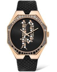 Police - Black Leather Watch - Lyst