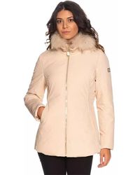 Yes-Zee - Chic High-Collar Hooded Jacket With Fur - Lyst