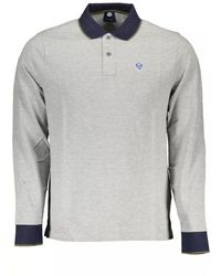 North Sails - Gray Cotton Polo Shirt - Lyst