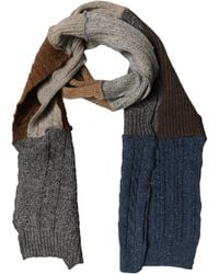 Dolce & Gabbana - Multicolor Patchwork Wool Knit Shawl Scarf - Lyst