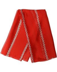 Dolce & Gabbana - Red Silk Braided Rope Square Foulard Scarf - Lyst