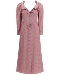 Alessandra Rich - Silk Casual Dress - Lyst