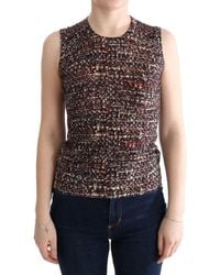 Dolce & Gabbana - Print Knit Top Wool T-Shirt - Lyst